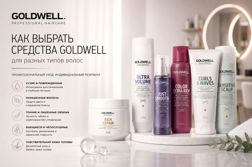 Как выбрать средства Goldwell для разных типов волос
